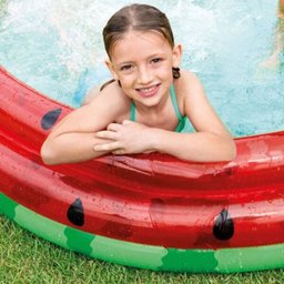 Piscina Infantil Inflável Redonda 3 Anéis Melancia 581 Litros - 3