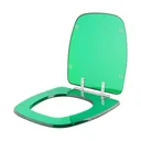 Ver imagem 2 de Assento Sanitário Poliester Fit Verde Translucido para vaso Celite