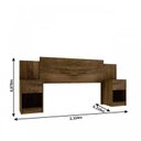 Ver imagem 3 de Cabeceira de Casal Sublime 2 Gavetas 2 Nichos Cacau