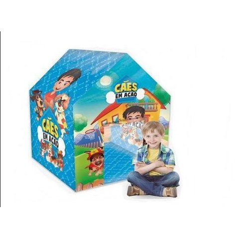 Barraca Toca Portátil Infantil casinha Cães em Ação Acampamento