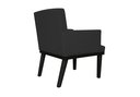 Ver imagem 2 de Poltrona Decorativa Vitória Suede Preto Pés Madeira Ms Decor