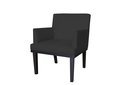 Ver imagem 1 de Poltrona Decorativa Vitória Suede Preto Pés Madeira Ms Decor
