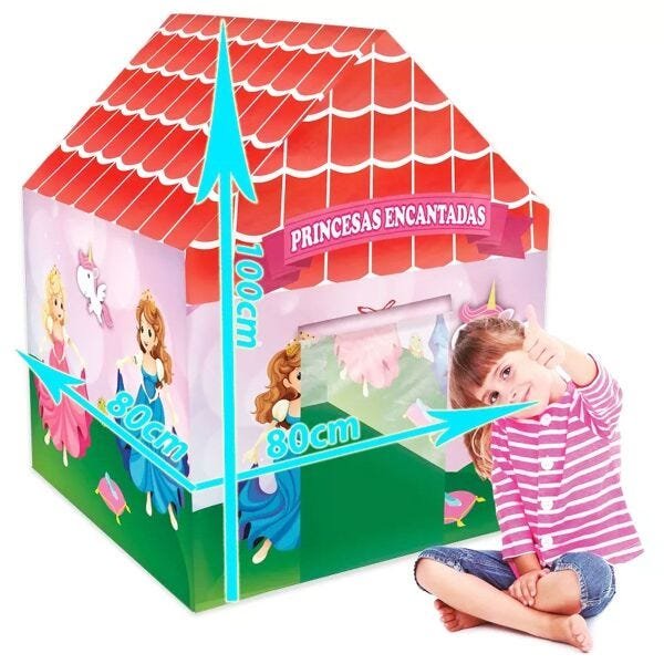 Barraca Toca Portátil Casinha Infantil Princesas Encantadas Menina - 2