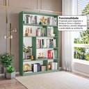 Ver imagem 6 de Estante de Escritório para Livros com 8 Nichos 120cm Multimóveis Crrui-EST003 Verde