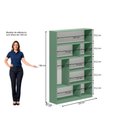 Ver imagem 4 de Estante de Escritório para Livros com 8 Nichos 120cm Multimóveis Crrui-EST003 Verde