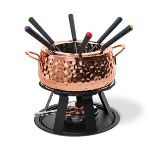 Aparelho de Fondue em Aço Inox Cobre - Brinox (11 Peças)