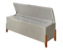 Ver imagem 4 de Recamier Baú Roma 1,50m Premium Sofá para Cama Casal Estilo Decorativo Estofado Cor Bege