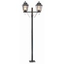 Ver imagem 3 de Kit 2 Postes Duplos Iluminação de Jardim 2,1m Preto Clássico Lente Transparente Soberana Dital