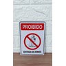 Kit 2 Placa de Sinalização Proibido Entrada de Animais Combo - 4