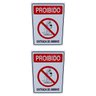 Kit 2 Placa de Sinalização Proibido Entrada de Animais Combo - 1