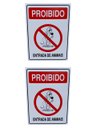 Ver imagem 1 de Kit 2 Placa de Sinalização Proibido Entrada de Animais Combo