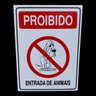 Kit 2 Placa de Sinalização Proibido Entrada de Animais Combo - 3