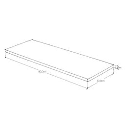 Painel de Madeira Pinus Maciça 80x30x1,8cm - Eco - 3