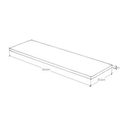 Painel de Madeira Pinus Maciça 80x25x1,8cm - Eco - 3