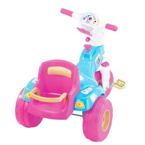 Triciclo Infantil Menina Motinha Charm Nathor Azul E Rosa Baby