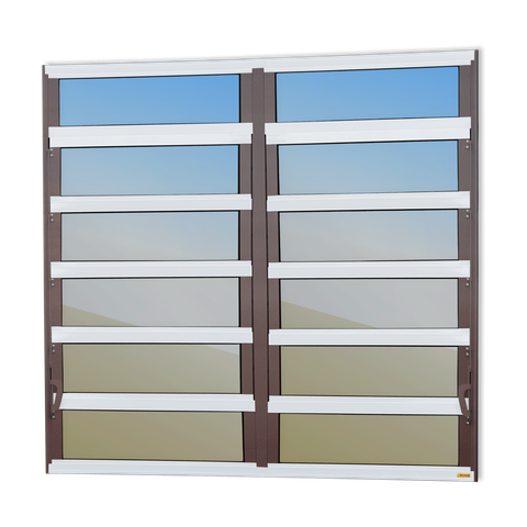 Basculante Alumínio 2 SEÇÕES120 X 240 Elite V.Refl.Mix Corten Brimak