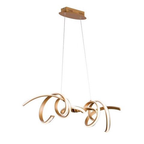 Pendente Fluire Dourado 100cm 45w 3000k - Re006 - Bella