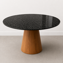 Ver imagem 3 de Mesa de Jantar Cone Freijó - Redonda 100cm - Mármore São Gabriel