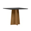 Ver imagem 3 de Conjunto Sala de Jantar Mesa Anitta 90x90 4 Cadeiras Sarah Ype/preto/veludo Preto
