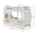 Ver imagem 3 de Treliche Infantil com Janela e Cortina Madeira Maciça Branco/ Rosa Housin