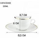 Ver imagem 3 de Jogo 6 Xícaras de Chá com Pires Legacy Gold Porcelana 220ml