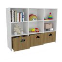 Ver imagem 2 de Estante de Nichos com Baús Nuvem Scott MDF 170cm Branco Woodcore