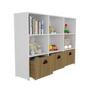 Ver imagem 1 de Estante de Nichos com Baús Nuvem Scott MDF 170cm Branco Woodcore