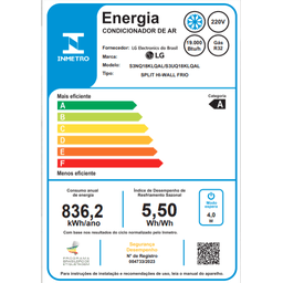 Ar Condicionado Split Hi Wall LG Dual Inverter Compact 18.000 Btus Frio 220v R-32 - 6