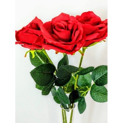 Buquê Rosas Vermelhas Artificiais Flores Toque Real 10 Unid | MadeiraMadeira