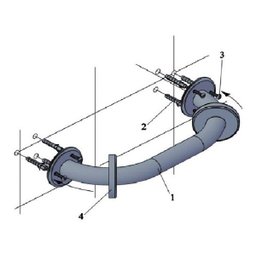 Kit 4 Barras De Apoio De Segurança Para Banheiro 60cm E 80cm - 3