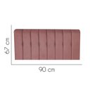 Ver imagem 2 de Painel Estofada Kiara 90cm Solteiro Box Quarto Suede Rose Gold - Ahazzo Móveis