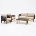 Ver imagem 6 de Conjunto Sofa Area Externa Corda Nautica Aluminio Oslo Mesa