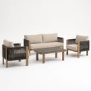 Ver imagem 4 de Conjunto Sofa Area Externa Corda Nautica Aluminio Oslo Mesa