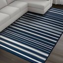 Ver imagem 2 de Tapete Sala Quarto Antiderrapante Geométrico Belga Domani:linea Azul/1,00x1,50m