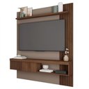 Ver imagem 1 de Painel para TV Cristal 60 150cm MDF-MDP com Nicho Ripado Fendi e Havana Sallar Home