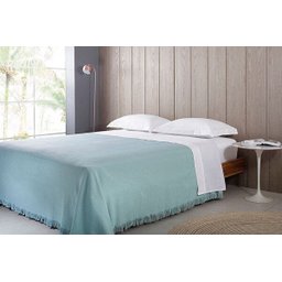 Colcha de king In Design com Franja Azul Claro - Buddemeyer - 1