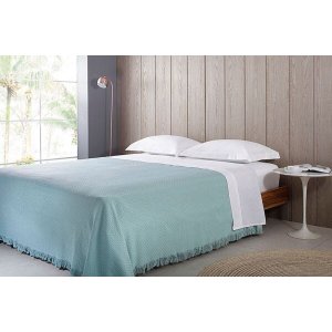 Colcha de king In Design com Franja Azul Claro - Buddemeyer