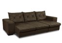 Ver imagem 2 de Sofá Retrátil e Reclinável 2,30m 3 Lugares Molas Helicoidais Suede Bali Marrom