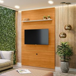 Estante Piso-teto Interlagos para Tv de até 65 Polegadas - Cinamomo/off White - Madetec - 2