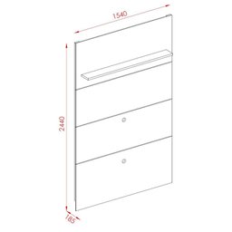 Estante Piso-teto Interlagos para Tv de até 65 Polegadas - Cinamomo/off White - Madetec - 8