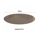 Ver imagem 2 de Tampo Mesa Sala de Jantar Madeirado C/vidro Ta60 Redondo 120x120cm Off White C/ Vidro Off White -