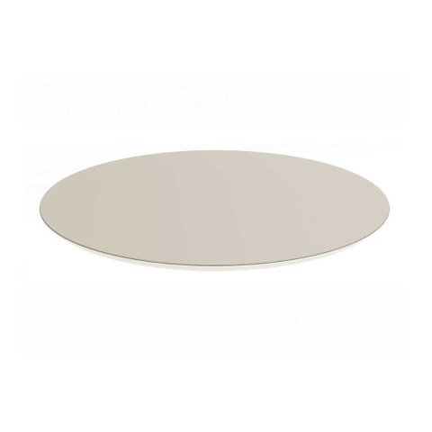 Tampo Mesa Sala de Jantar Madeirado C/vidro Ta60 Redondo 120x120cm Off White C/ Vidro Off White -
