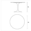 Ver imagem 2 de Mesa de Jantar Tulipa Saarinen Redonda 90cm Tampo Freijó Base Preta