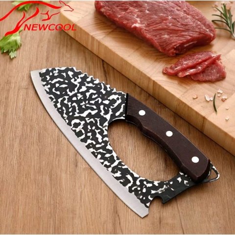 Faca de Cozinha em Aço Inoxidável para Cortes de Carne e Vegetais