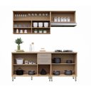 Ver imagem 3 de Cozinha Compacta 100 Mdf 4 Peças com Tampo e Vidro Canelado 200cm Duna Luciane Móveis