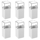 Ver imagem 1 de Kit 6 Paliteiros de Mesa 5x4x9cm Branco Plástico Coza 70ml Restaurante Lancheria Bar