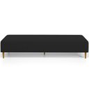 Ver imagem 3 de Puff Decorativo Sala de Estar Bali W01 Pés Palito 210x60cm Suede Preto - Lyam Decor