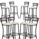 Ver imagem 2 de Kit 8 Banquetas Alta Forts Fio de Fibra Proteção UV Bar, Cozinha, Edícula, Sacada, Varanda, Terraço