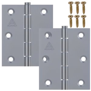 Dobradiça para Porta Portão Madeira Aço Zincado 3.1/2" | Aliança | Kit 02 Un