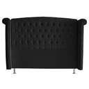 Ver imagem 1 de Cabeceira de Cama Box Luxo King 195 Cm Suede Preto Eli Móveis